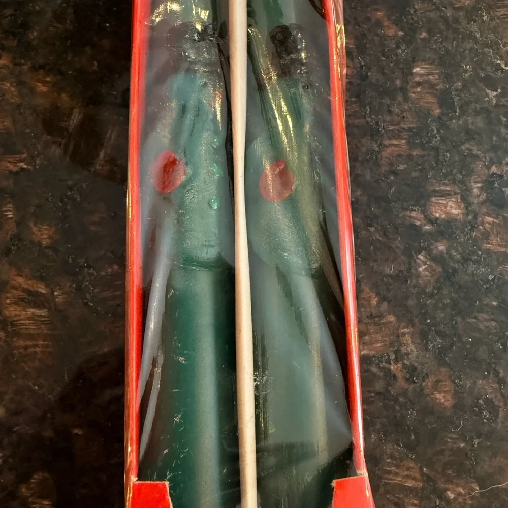Vintage Christmas Snowman Taper Candles